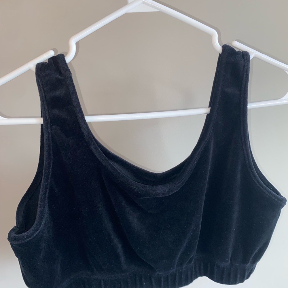 Black Velvet Crop Top
